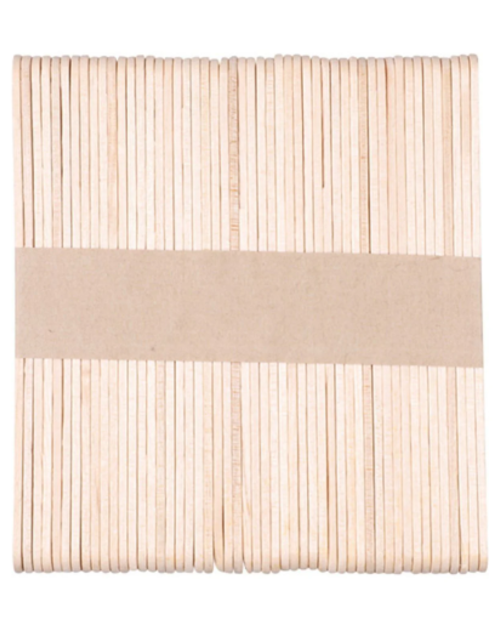 Wooden Waxing Disposable Applicator  - 100 Applicators